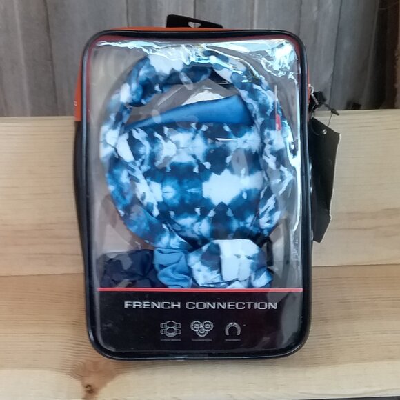 French Connection Women's Blue Tie Dye Face Mask Set - Picture 4 of 7